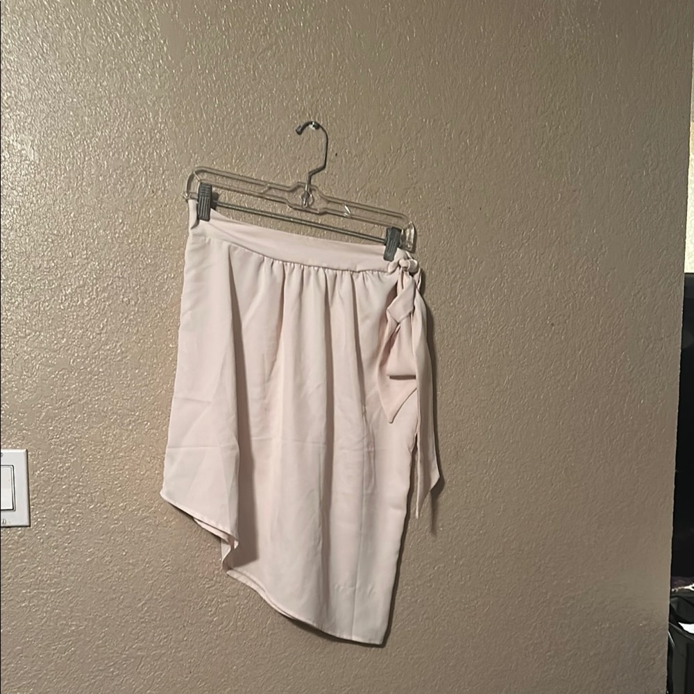 No tag tie skirt Elegant Cream Asymmetrical Skirt